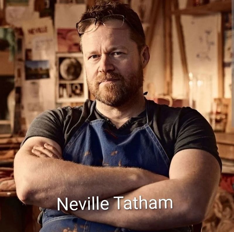 Neville Tatham's pottery on display.